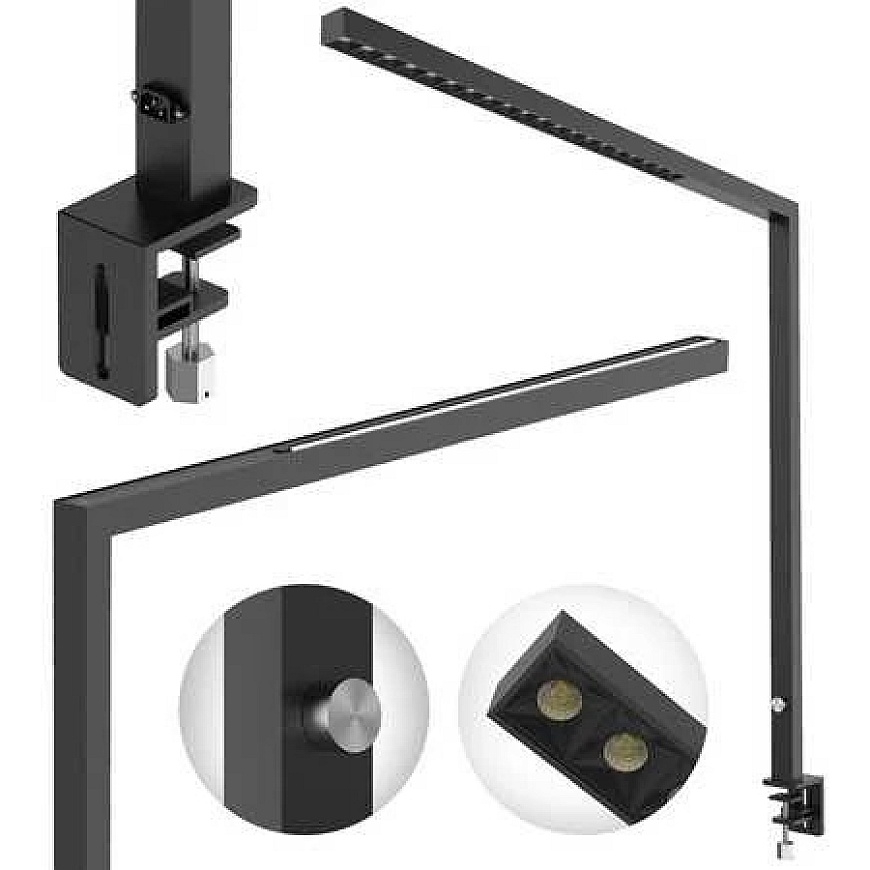 Spacetronik GLOW D22 Pro sivu LED-pöytävalaisin, musta