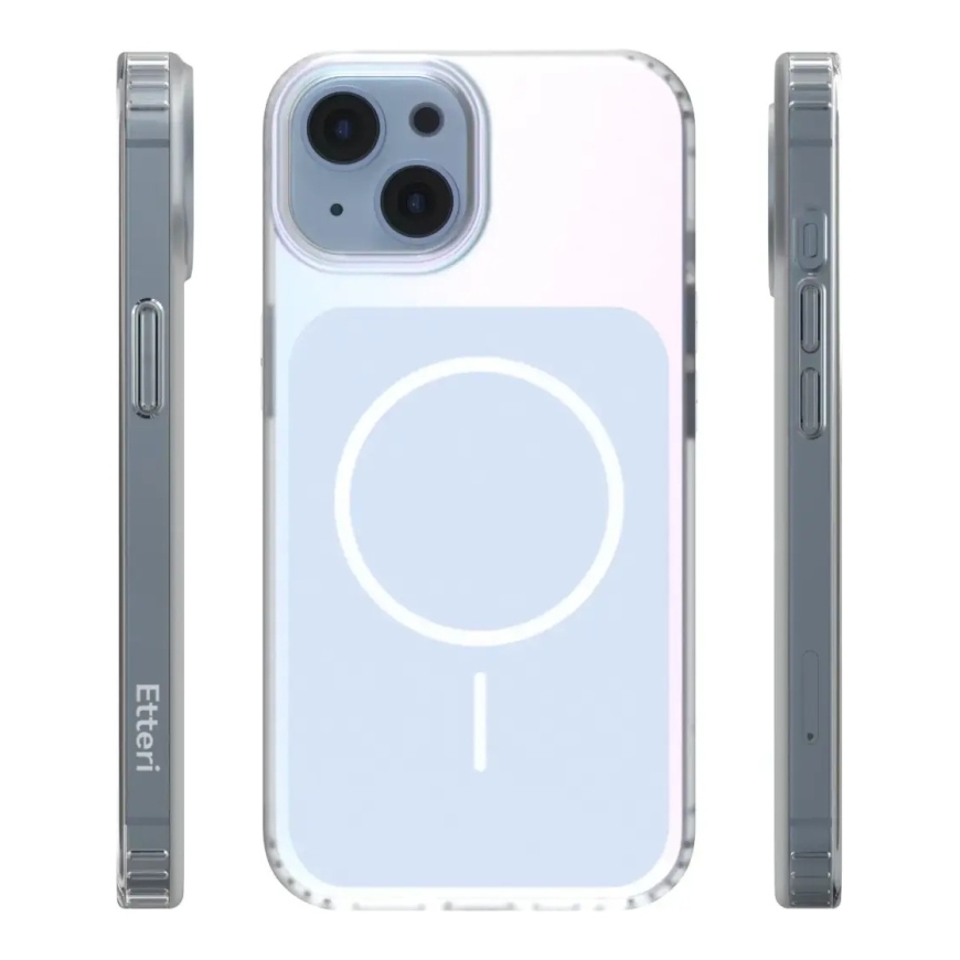 Etteri Hidden Pearl Epoxy Mag phone case for iPhone 13 blue – 3