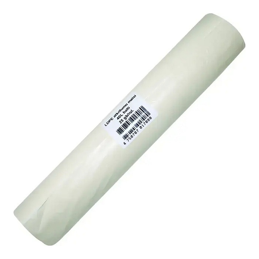 Мешки для мусора, объем 40 л, 58 x 74 см, 25 шт/рулон, LDPE, 30 микрон, белые