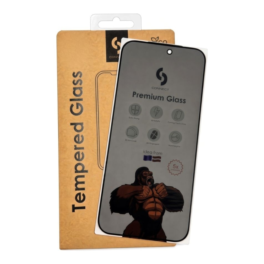 Apple iPhone 18 Pro Max Privātuma Corning Gorilla Glass Antistatiskā 3D Pilnais pārklājums 5 reizes stiprāks