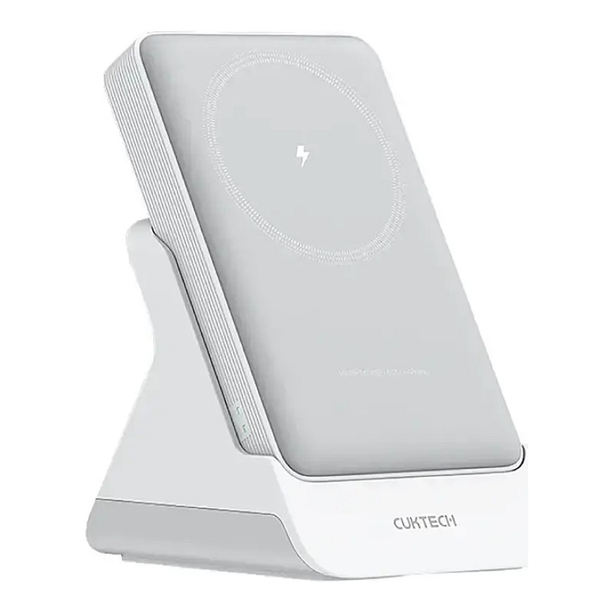 Cuktech WPB100N with Stand väline akupank (powerbank) | 10 000 mAh | 20W | MagSafe | valge