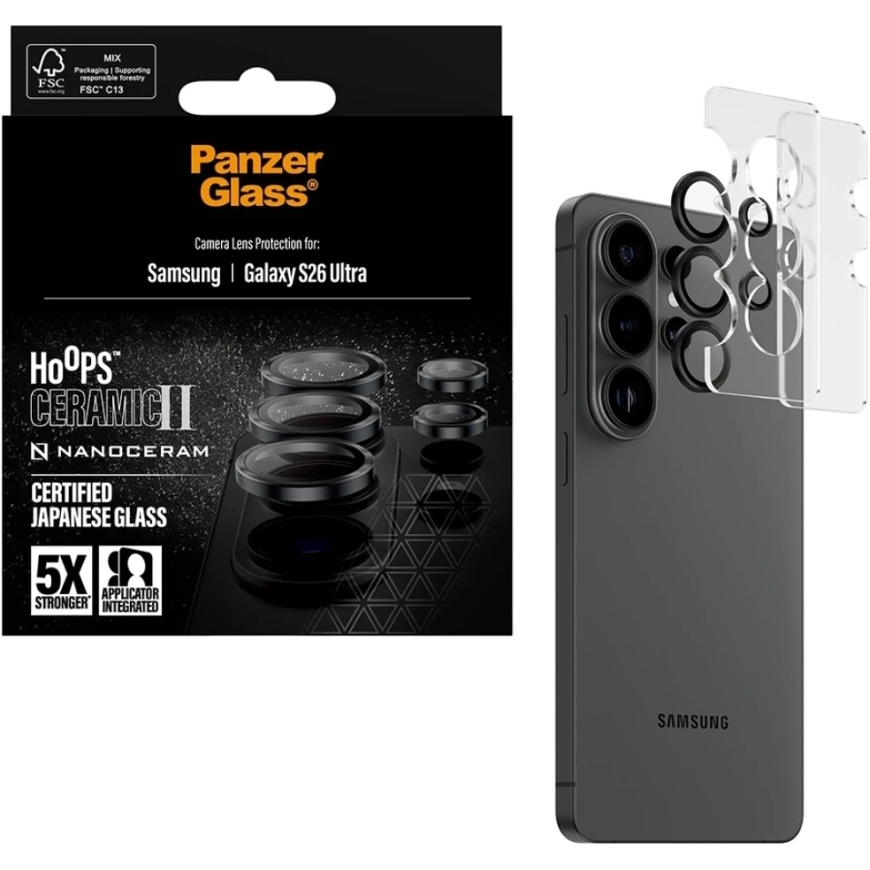 Panzer Glass Grūdintas stiklas fotoaparato objektyvui PanzerGlass Hoops Ceramic II objektyvo apsauga Samsung Galaxy S26 Ultra – 4