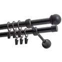 Decastyl Dviguba karniso lazda FI 19 mm juoda 160 cm MAX su žiedais Kovalski Decastyl Dviguba karniso lazda FI 19 mm juoda 160 cm MAX su žiedais Kovalski