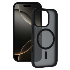 Tel Protect Aura Matte -puhelinteline MagSafe-tuella iPhone 16 Pro Max:lle musta