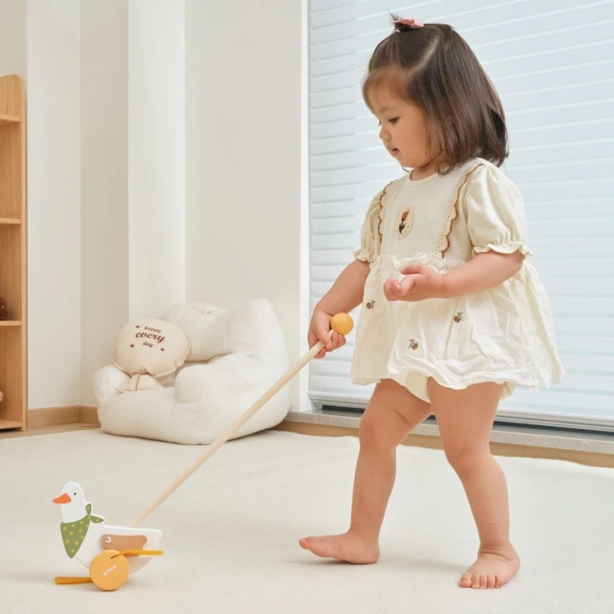 Viga Toys VIGA PolarB Wooden Goose on a Stick for Children from 12 Months – 4