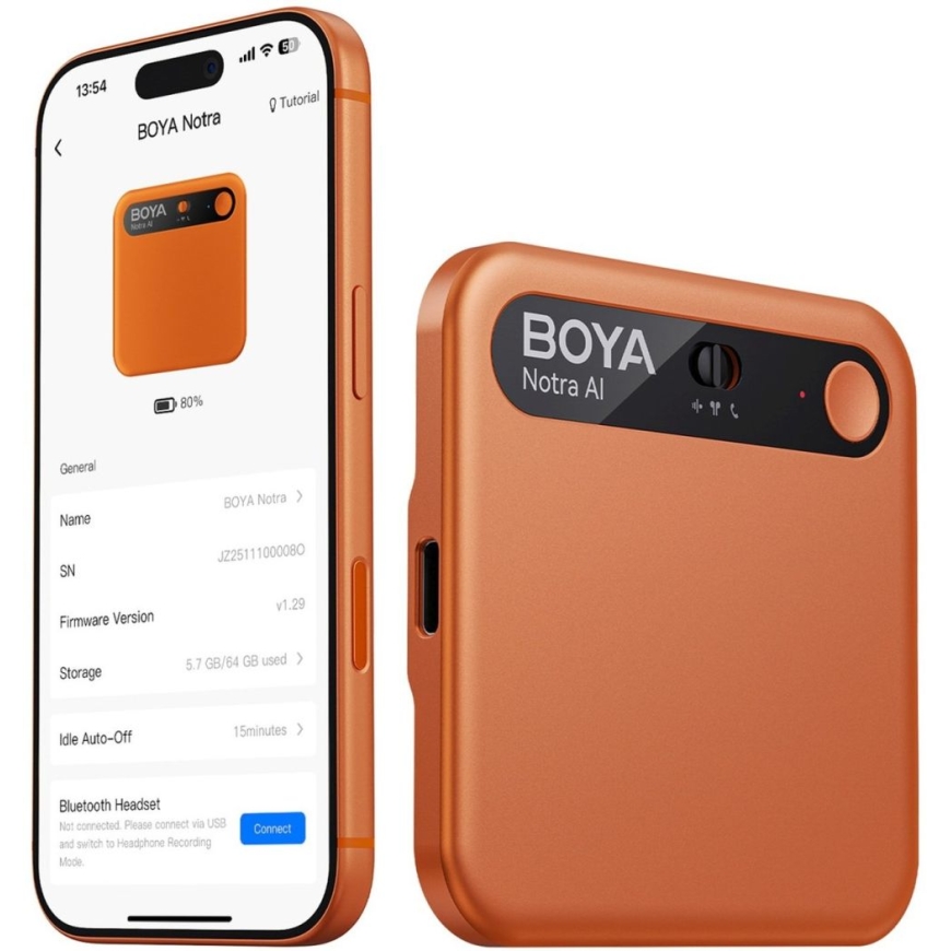 Boya Notra AI Note Taker kosmiski oranžs 6977490712376 (6977490712376)