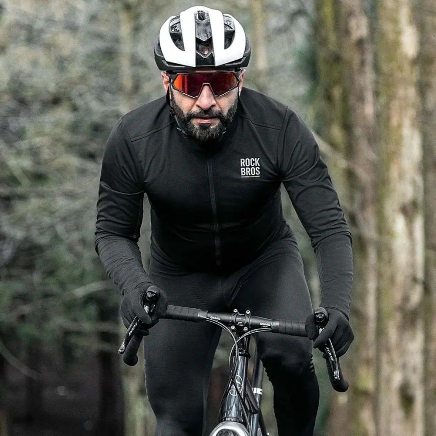 Rockbros TLWT001 ROAD TO SKY windproof insulated cycling jersey L - black – 5