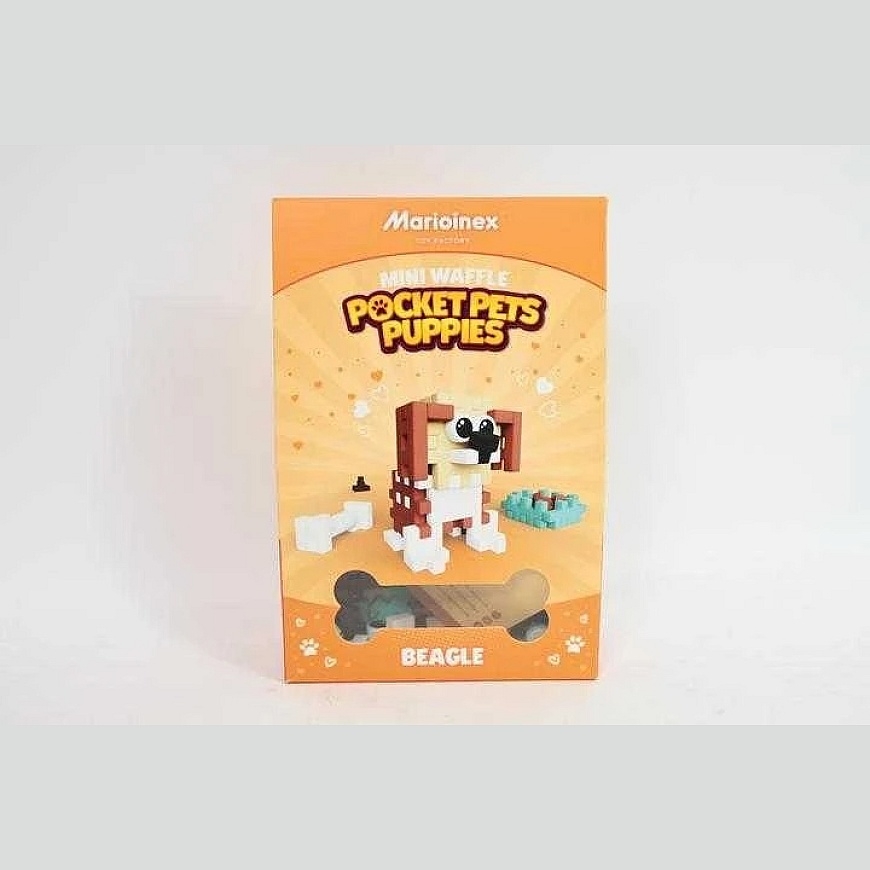 Marioinex Mini Waffle Pocket Pet Beagle – creative building block set for kids ZA6656 – 4