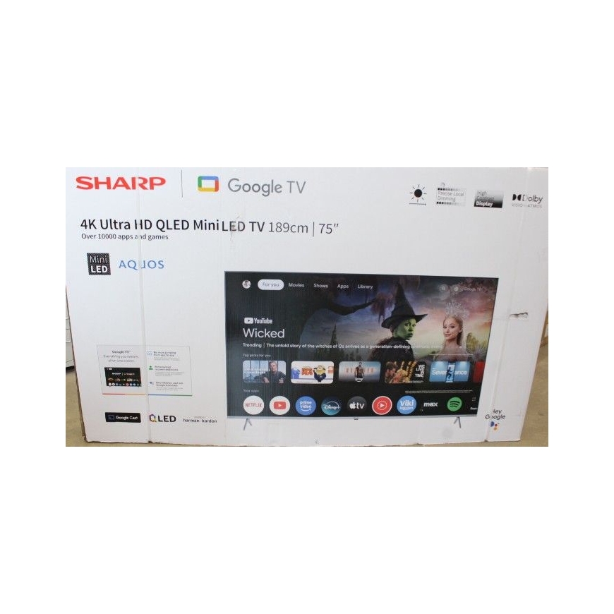 РАСПРОДАЖА. 75JP7265E 75" (189 см) 4K Ultra HD QLED MiniLED Google TV, HARMAN/KARDON Аудиосистема | РАСПРОДАЖА. 4K QLED ТВ | 75J