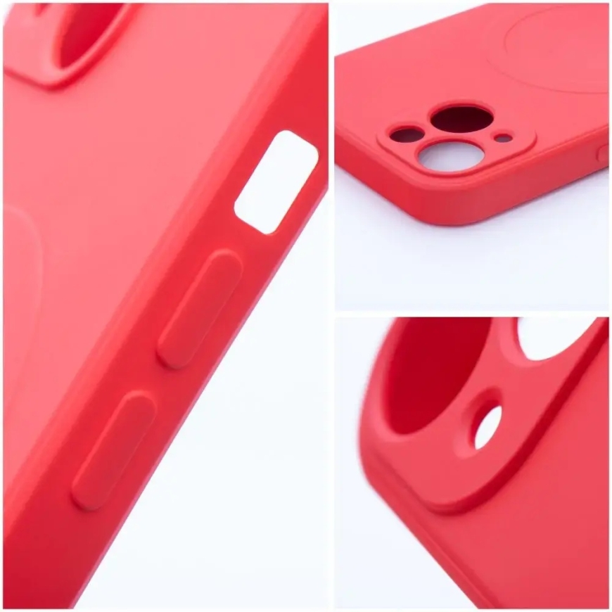 Silicone Mag Cover telefoni ümbris MagSafe toega iPhone 12 Mini punane – 5
