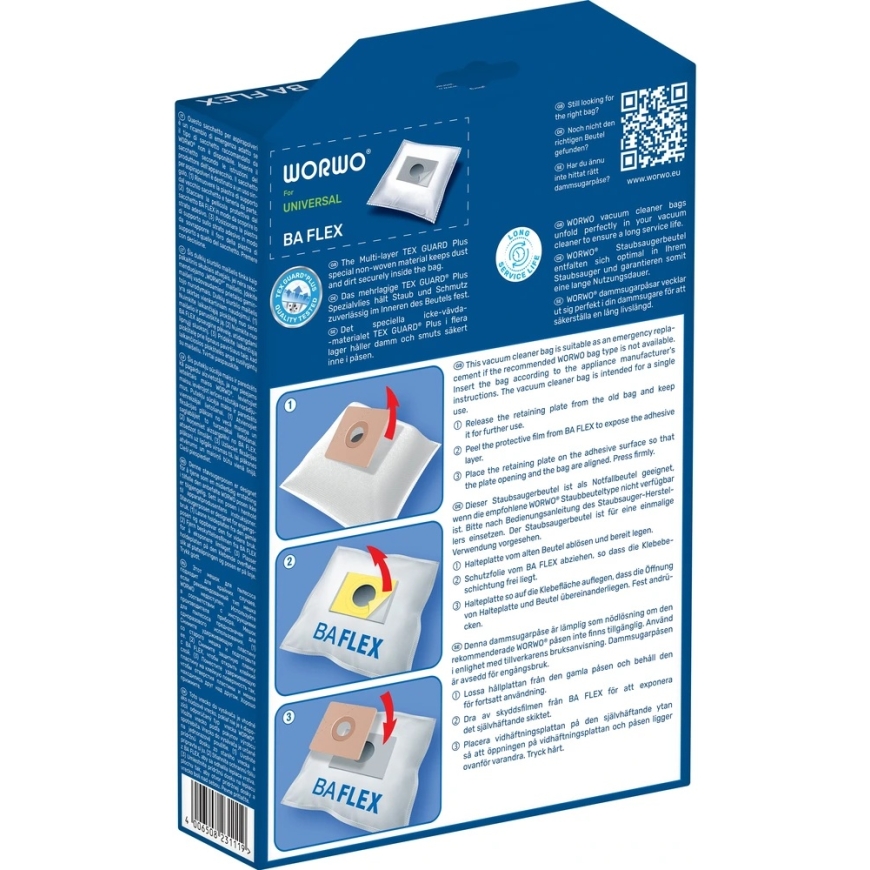 WORWO BA FLEX/3 TEX G. EU25 vacuum cleaner bags – 2