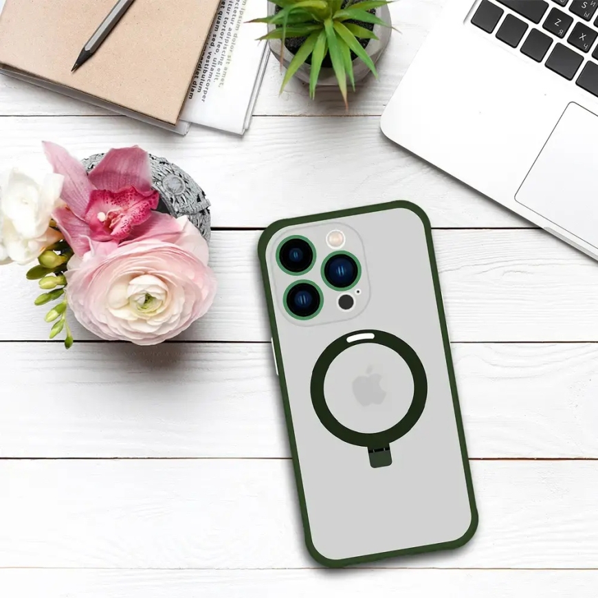 Tel Protect Magical puhelintuki, jossa on tuki ja MagSafe-yhteensopivuus iPhone 14 Pro Max:lle, vihreä – 5