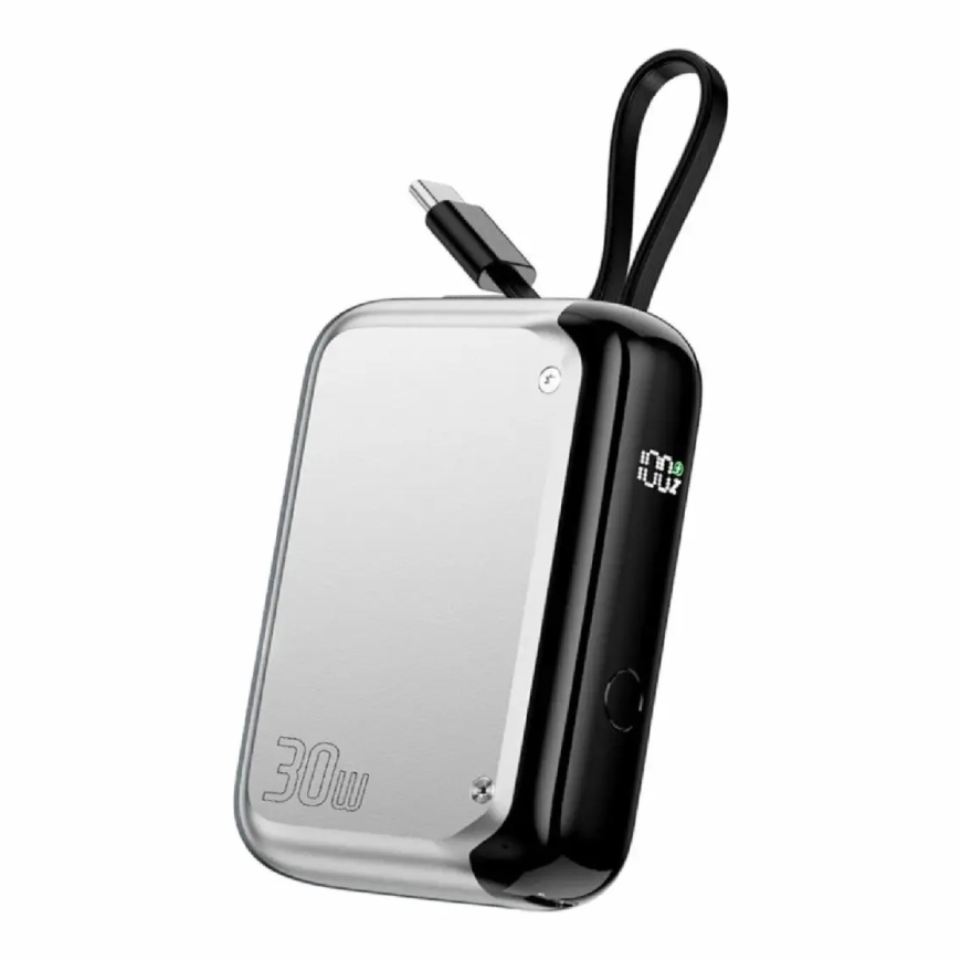 4smarts Pocket Power Bank | 10,000 mAh | 30W | USB-C | silver