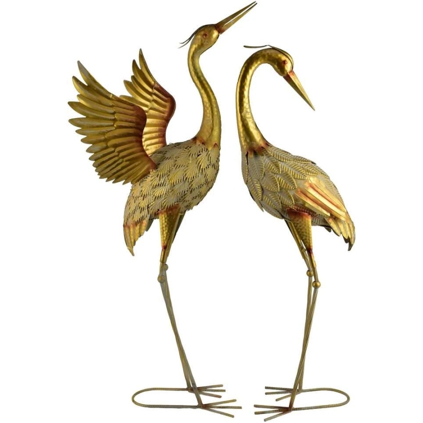 Mondex Since 1986 CEDRIC Metal Figure HERON 45.5x38x95cm with Spread Wings