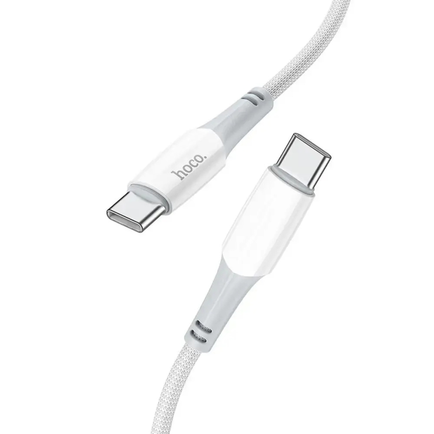 Hoco X70 duomenų perdavimo ir įkrovimo laidas | USB-C į USB-C | PD | 60W | 1m | baltas