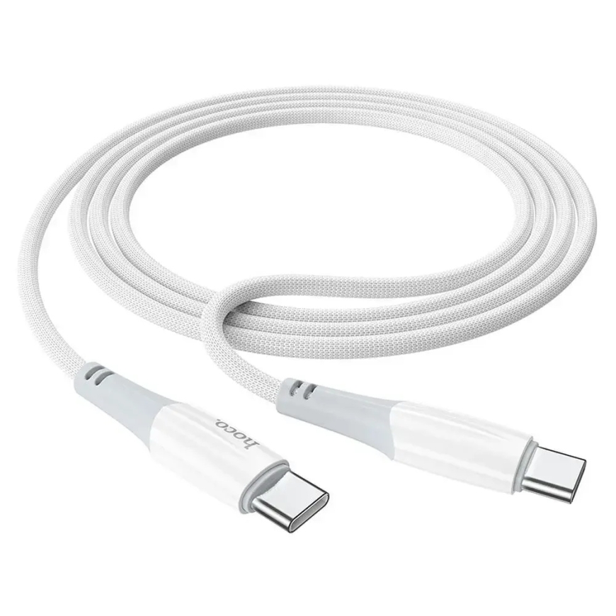 Hoco X70 andmeedastus- ja laadimiskaabel | USB-C kuni USB-C | PD | 60W | 1m | valge – 2