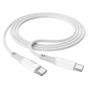 Hoco X70 duomenų perdavimo ir įkrovimo laidas | USB-C į USB-C | PD | 60W | 1m | baltas