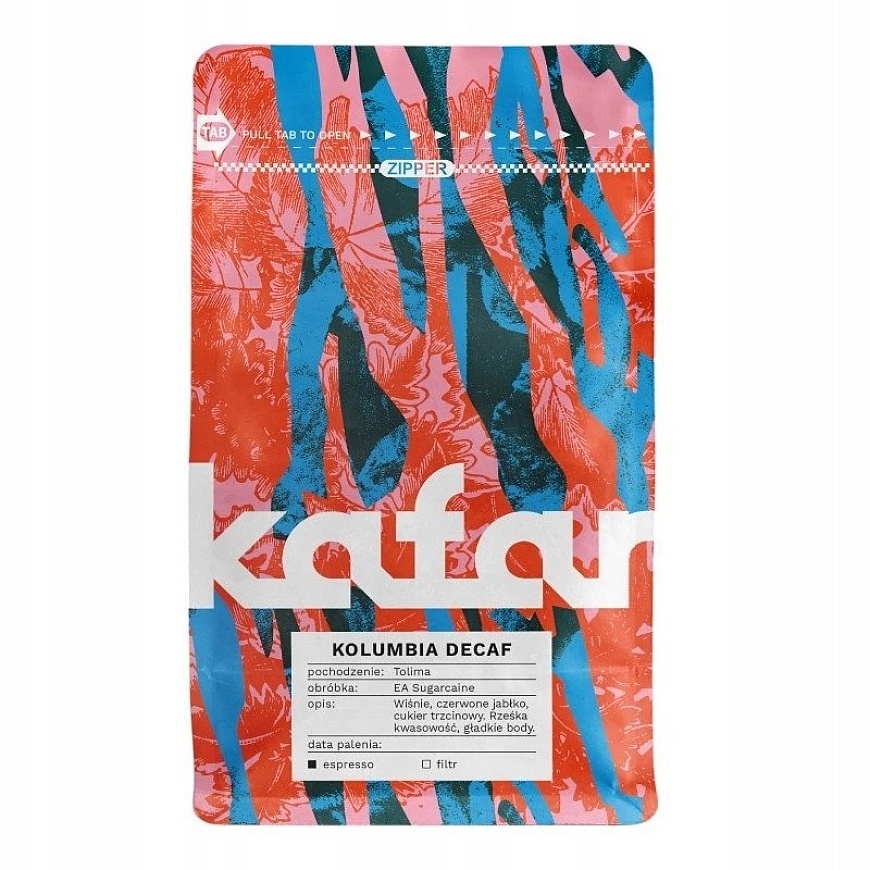 Kafar 576 ce - Colombian "Tolima" decaffeinated washed espresso coffee, 250 g – 2