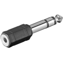 Wentronic 3,5 mm – 6,35 mm ääniadapteri, 2 kanavaa "Goobay". Wentronic 3,5 mm – 6,35 mm ääniadapteri, 2 kanavaa "Goobay".