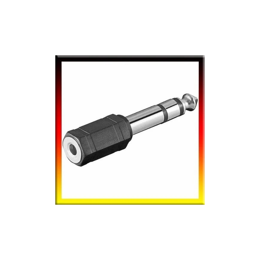 Wentronic 3,5 mm – 6,35 mm ääniadapteri, 2 kanavaa "Goobay". – 4