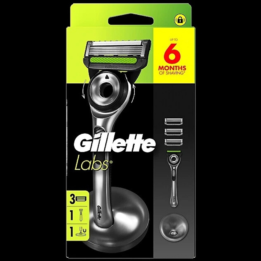Gillette Labs Skuteri Vīriešiem + 3 Skūšanās Galviņas, Magnētiskais Stends – 5