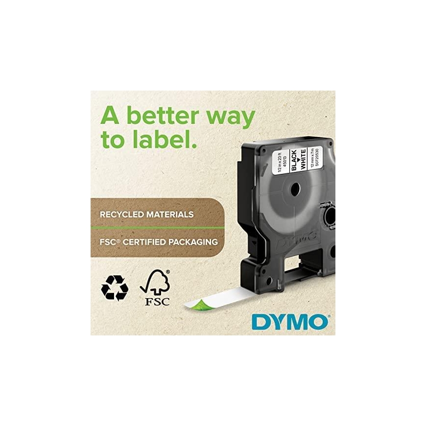 Dymo Label 19MM NYLON White (071701187598) – 2