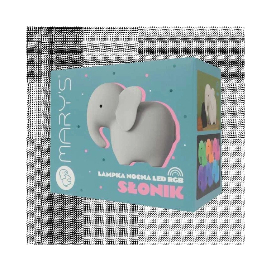 Eco Light MARY'S MW61258 LED night lamp white elephant with remote control – 3
