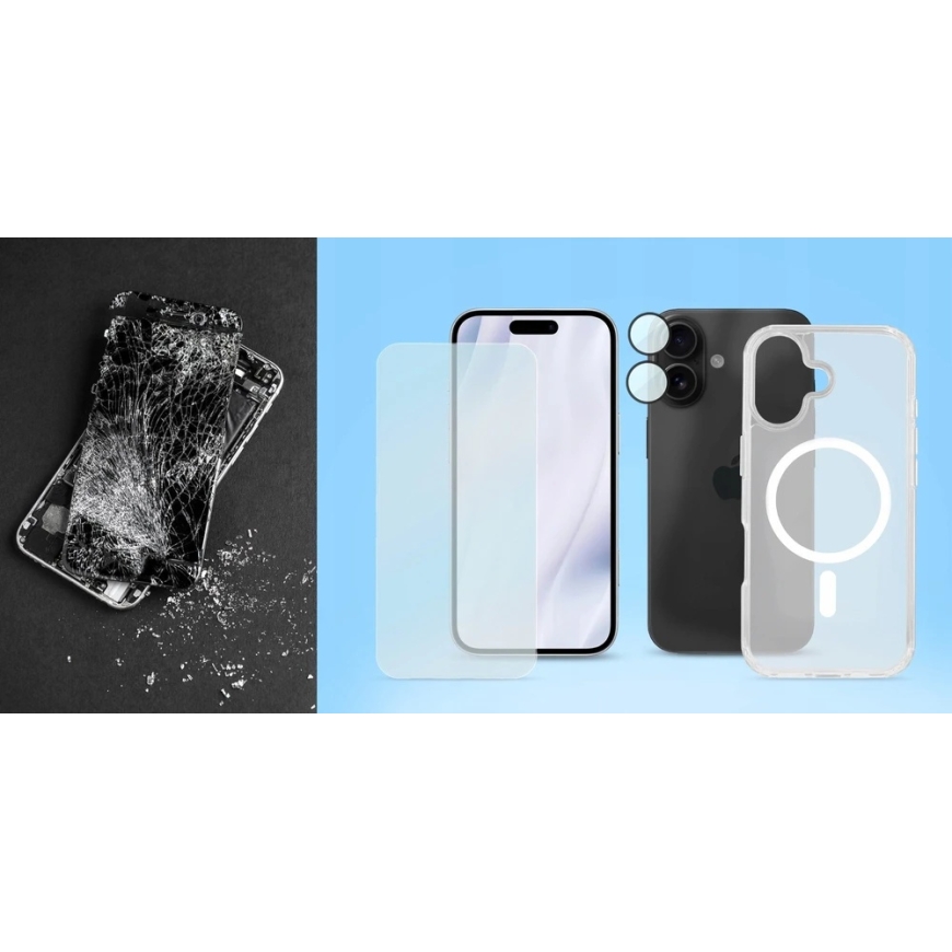 Dėklas - Roobix 3-in-1 Combo Kit iPhone 17 MagSafe, Stiklo, Objektyvo Apsauga – 5