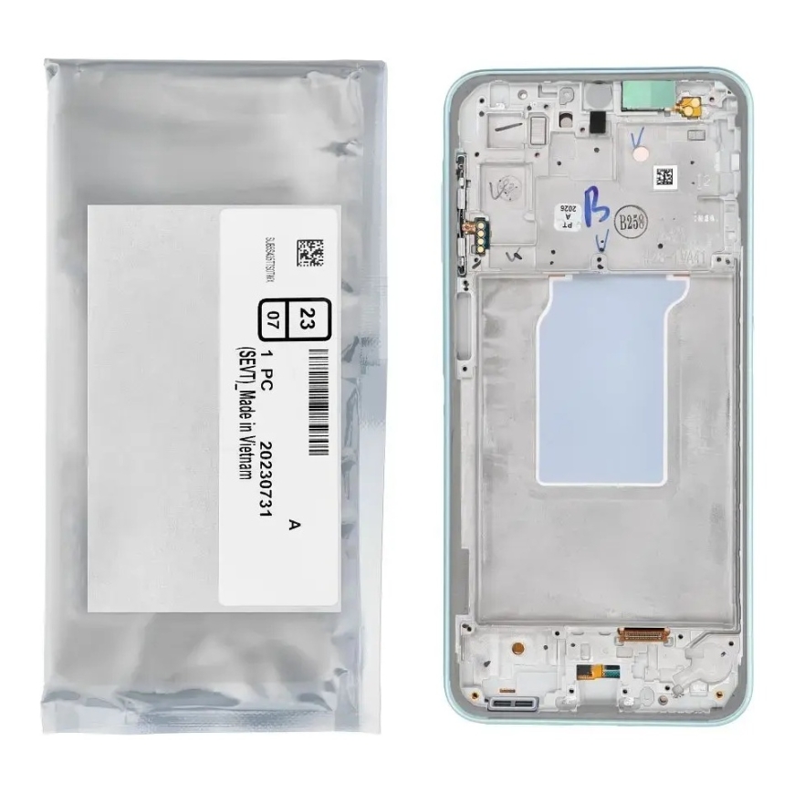 Servisa pakotne LCD ekrānam SAMSUNG A26 5G A266B Balta GH82-37049B – 5