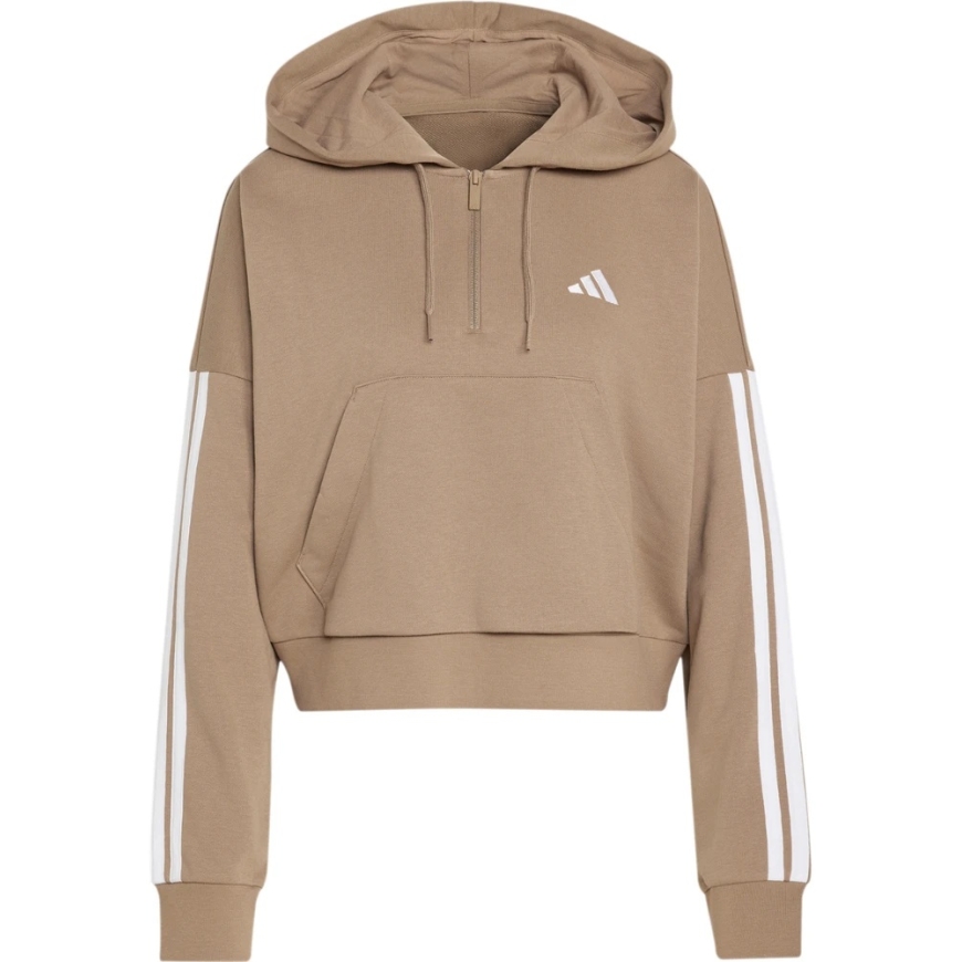 Bluza damska adidas Essentials 3-Stripes French Terry Quarter-Zip smėlio sp. KF8315 (L) – 2