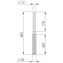 Teemantlihvimisotsikud / nõelad / freespink Proxxon Ø5 mm, 2 tk, nr 28246 Teemantlihvimisotsikud / nõelad / freespink Proxxon Ø5 mm, 2 tk, nr 28246