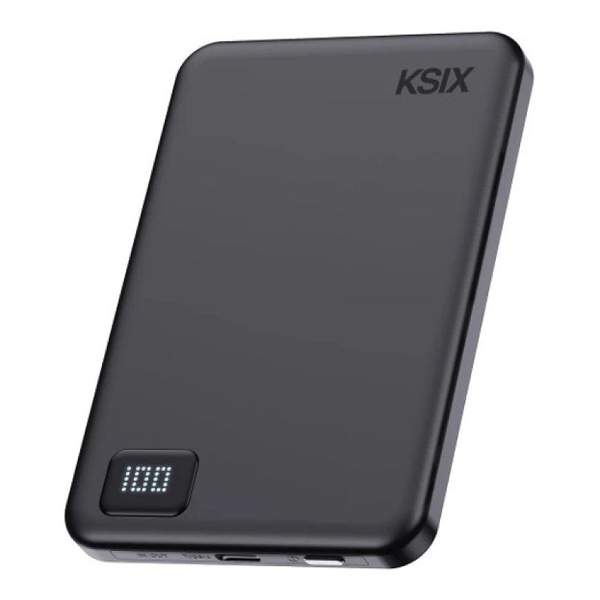 Внешний аккумулятор - KSIX MagSlim 5000 мАч USB-C PD 20 Вт Черный – 4