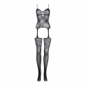 Shots suspenderi kristālu bodystocking - Viens izmērs Shots suspenderi kristālu bodystocking - Viens izmērs