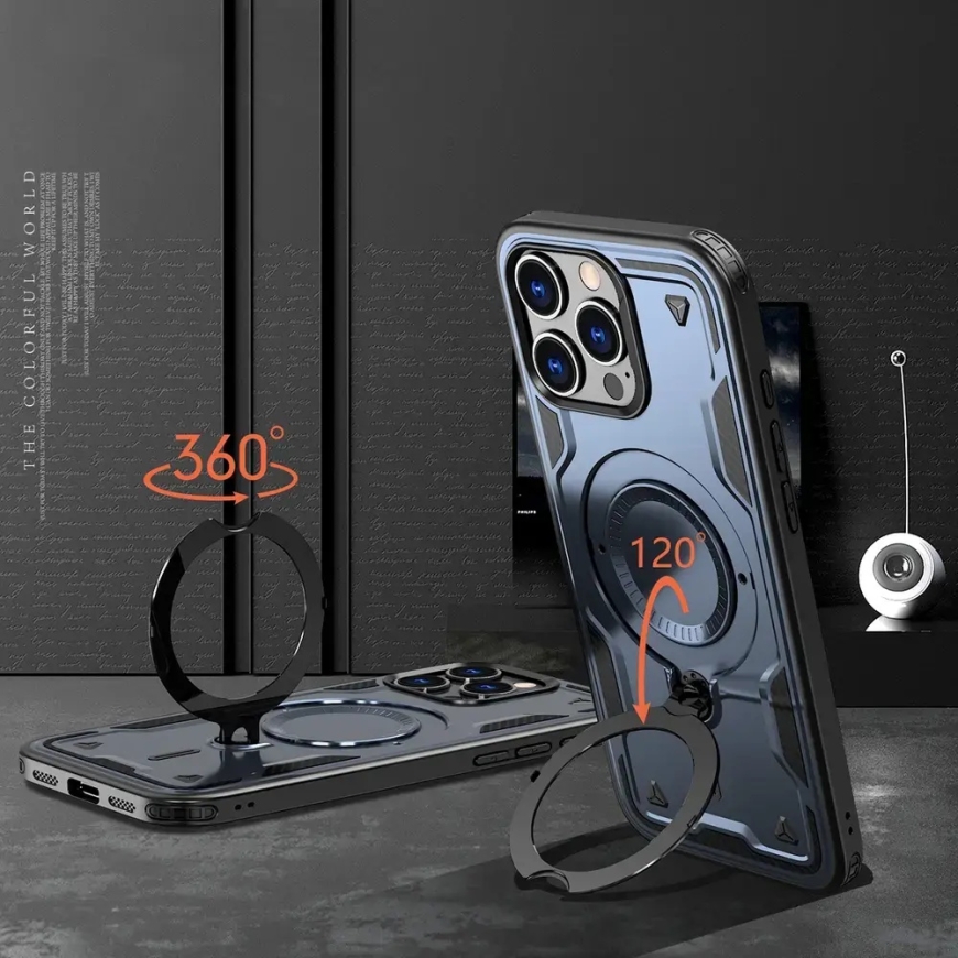 Hybrid Armor Trendy telefoni ümbris MagSafe toega iPhone 16 Pro sinine – 2