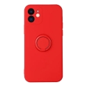 Vennus Silicone Ring maciņš ar statīvu telefonam iPhone 11 Pro sarkans