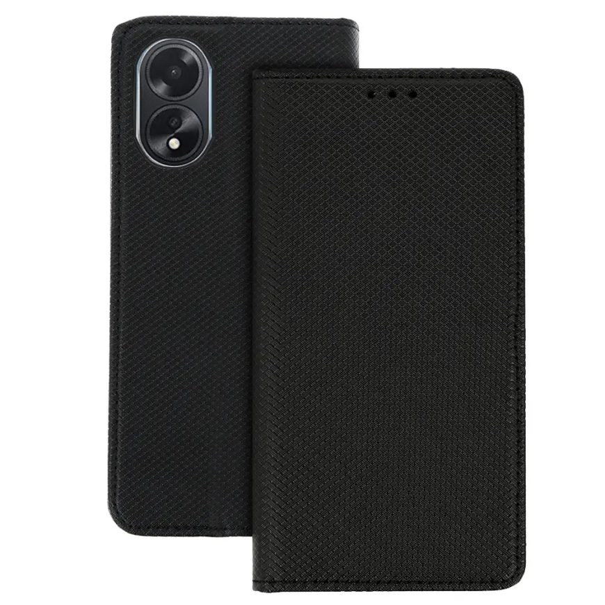 Smart Book MAGNET -kansi OPPO A18 MUSTA