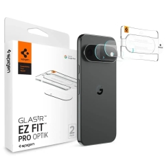 Spigen Glas.tR EZ Fit Optik Pro kameras aizsargstikls telefonam Google Pixel 11 caurspīdīgs ar uzstādīšanas rāmi (2 gab.)