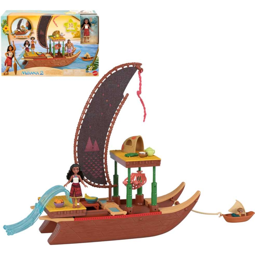 Mattel DISNEY PRINCESS MOANA Набор каноэ (JBT54) – 3