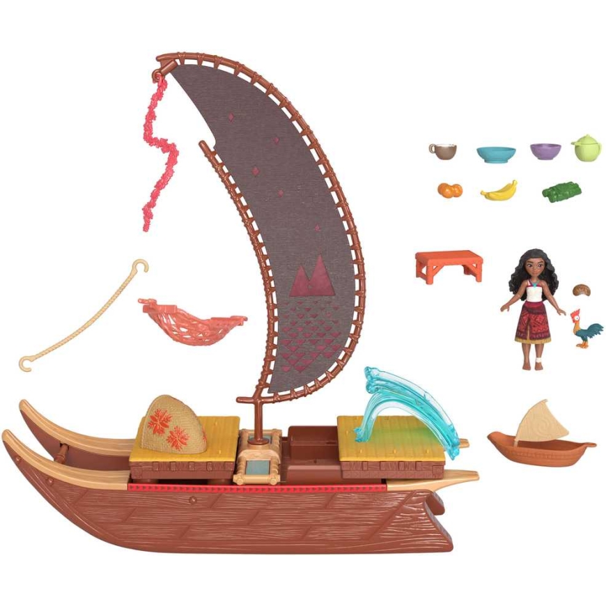 Mattel DISNEY PRINCESS MOANA Kanoo komplekt (JBT54) – 5