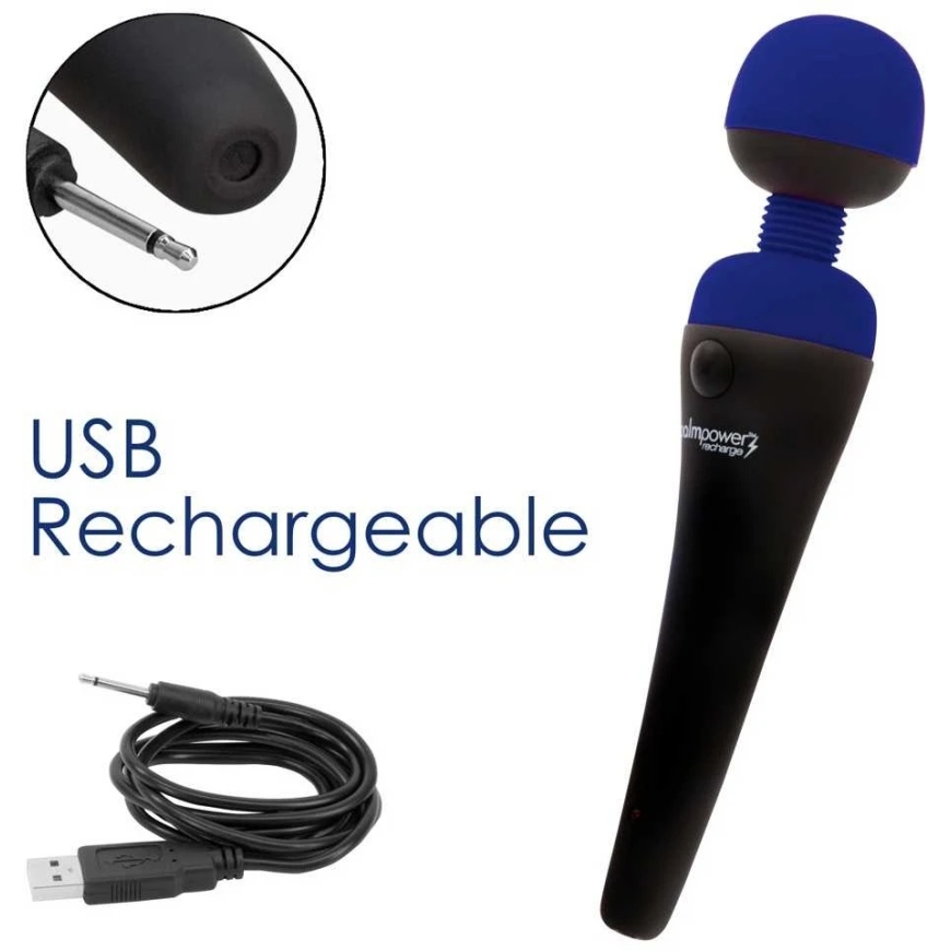 PalmPower Recharge Vibreerija, sinine, 19,5 cm – 4