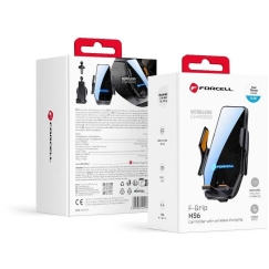 Wireless Car Phone Holder Forcell F-Grip HS6 15W for Windshield / Air Vent Black
