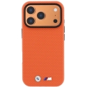 Dėklas BMW M Quadrille Kevlar Metal Logo MagSafe, skirtas iPhone 18 Pro Max, oranžinis Dėklas BMW M Quadrille Kevlar Metal Logo MagSafe, skirtas iPhone 18 Pro Max, oranžinis