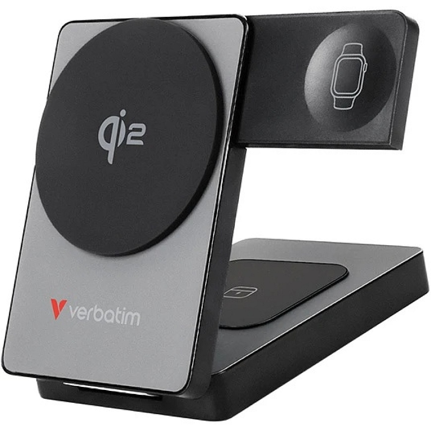 "Verbatim Charge 'n' Go Qi2 3-in-1" magnetiline juhtmevaba väline aku, 5000 mAh, USB-C, Hall