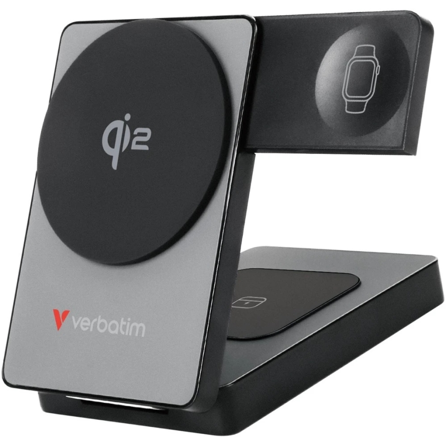 "Verbatim Charge 'n' Go Qi2 3-in-1" magnetiline juhtmevaba väline aku, 5000 mAh, USB-C, Hall – 5