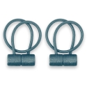 AmeliaHome Dark Blue Curtain Tiebacks Hamilton, 2 pcs