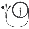 CONNECT IT Wirez 6in1 laadimiskaabel, USB-C/USB, Lightning, juhtmevaba kellalaadija, 1,25 m, must CONNECT IT Wirez 6in1 laadimiskaabel, USB-C/USB, Lightning, juhtmevaba kellalaadija, 1,25 m, must