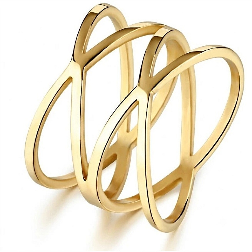 Troli Intertwined auksinis-plated ring KRS-275