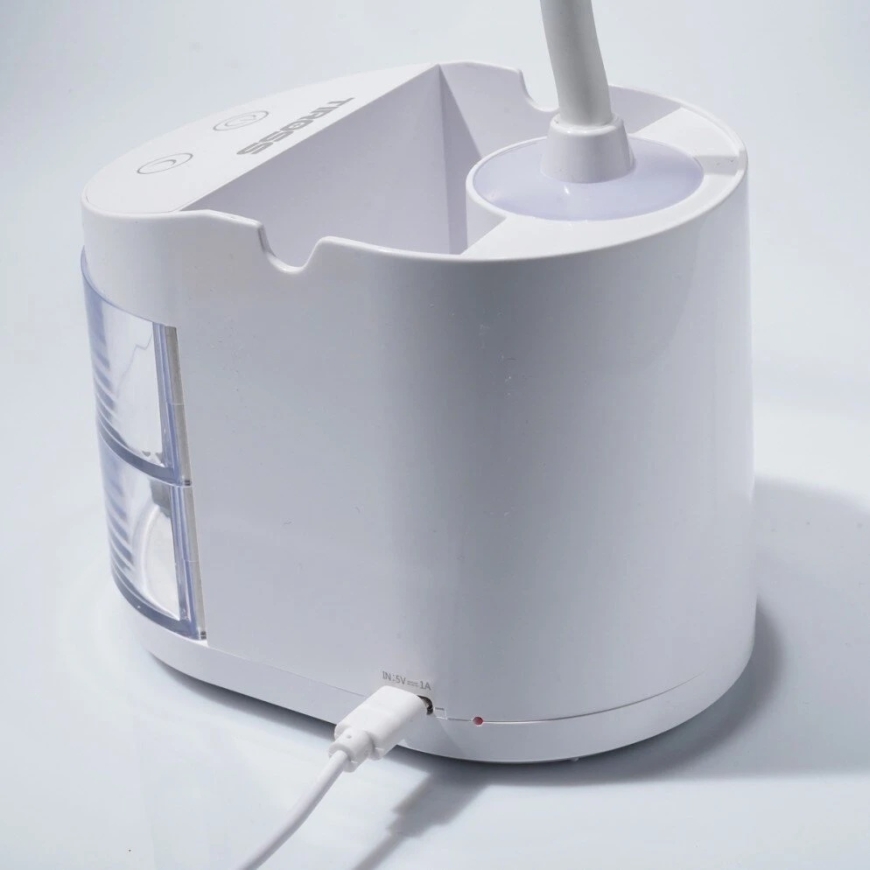 Table Lamp - Tiross TS-2233 Rechargeable 1200mAh Battery USB-C Organizer Black – 3