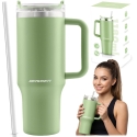 Vacuum Thermos-Mug with Straw 1180 ml, Green Berdsen Vacuum Thermos-Mug with Straw 1180 ml, Green Berdsen