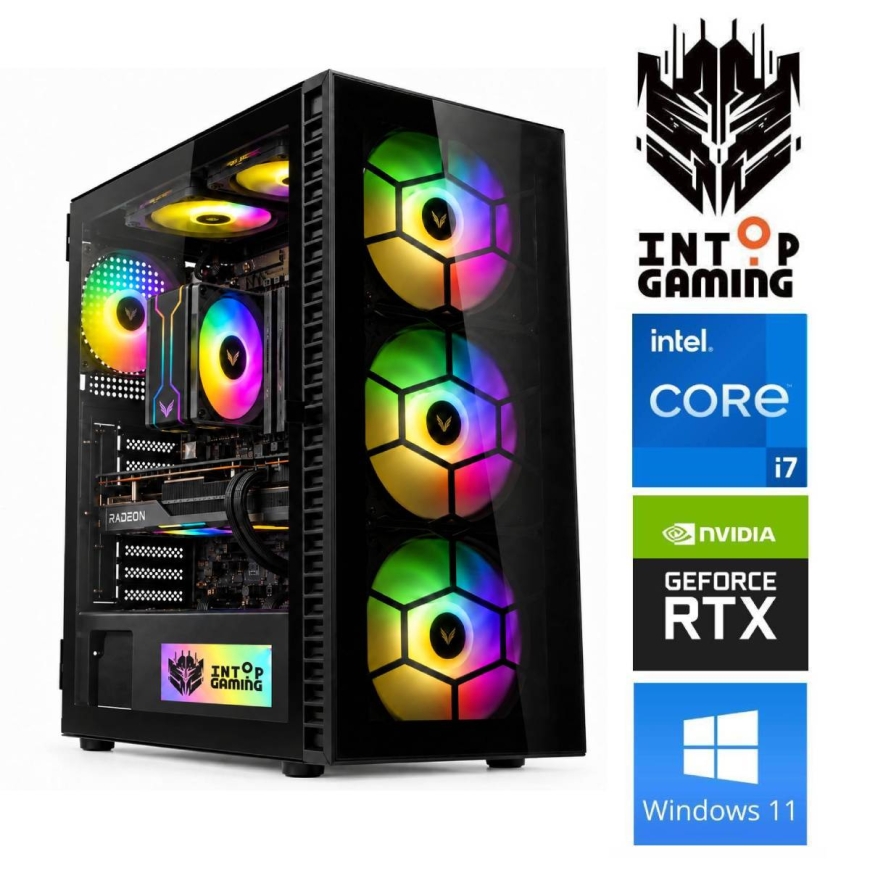 INTOP i7-12700F 32GB 500SSD M.2 NVME RTX5060Ti 16GB WIN11Pro